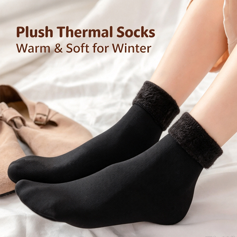 Thermal Sock Winter - 1/2/5/10 paires de chaussettes courtes unisexes,